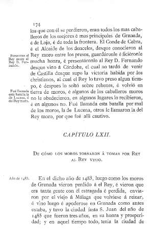 LXII. De cómo los moros tornaron á tomar por Rey al Rey viejo 