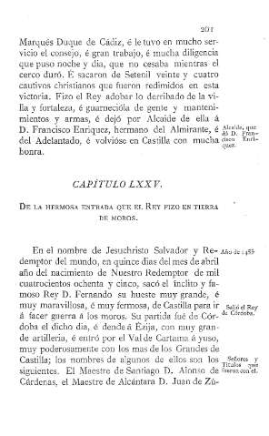 LXXV. De la hermosa entrada que el Rey fizo en tierra de moros