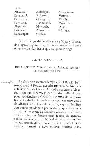 LXXVI. De lo que hizo Muley Baudili Alzagal por que lo alzaron por Rey