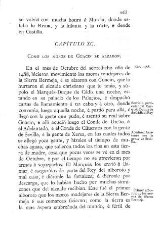 XC. Como los moros de Guacín se alzaron