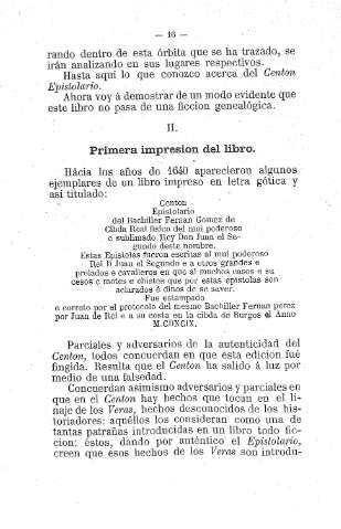 II. Primera impresion del libro