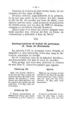 VIII. Incorgruencias al tratar de personas. D. Juan de Zarzuela