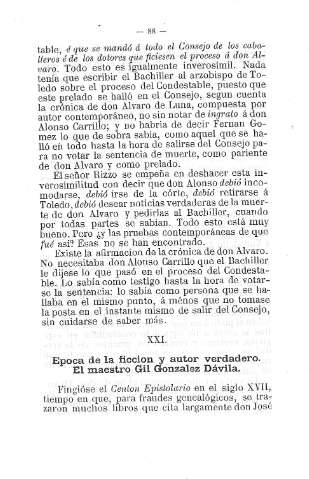XXI. Epoca de la ficcion y autor verdadero. El maestro Gil Gonzalez Dávila