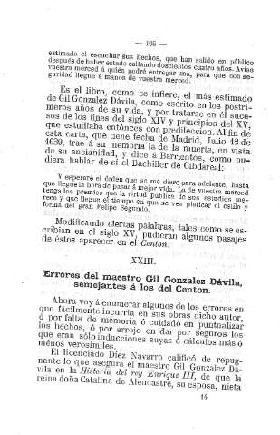 XXIII. Errores del maestro Gil Gonzalez Dávila semejantes a los del Centon