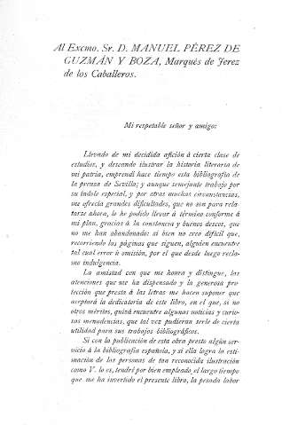 Al Excmo. Sr. D. Manuel Pérez de Guzmán y Boza, Marqués de Jerez de los Caballeros