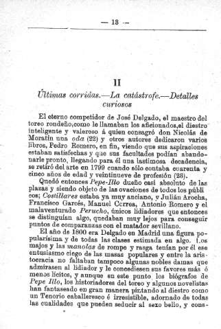II.Últimas corridas. La catástrofe. Detalles curiosos