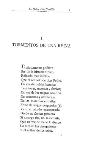 I. Tormentos de una reina
