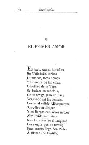 V. El primer amor