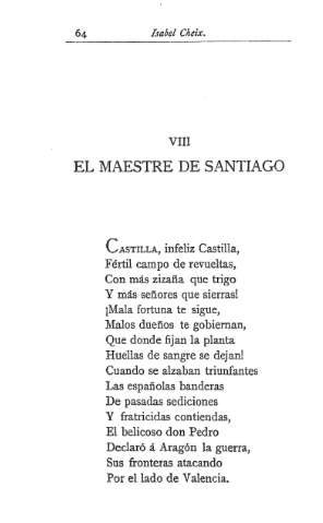 VIII. El maestre de Santiago