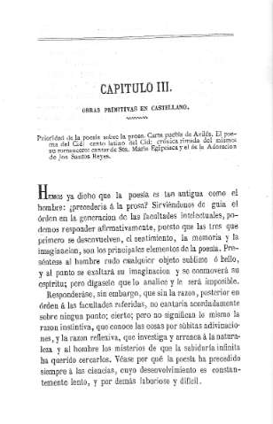 Capitulo III. Obras primitivas en castellano