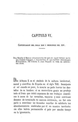 Capitulo VI. Continuacion del siglo XIII y principios del XIV.