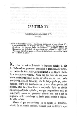 Capitulo XV. Continuacion del siglo XV.
