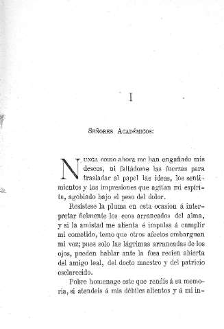 I. Señores académicos