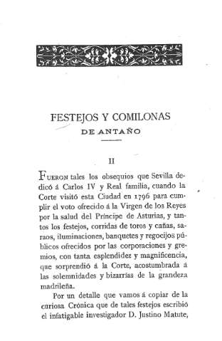 Festejos y comilonas de antaño