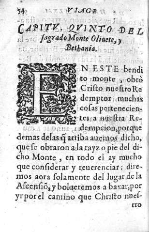 Capitv. Quinto del Sagrado Monte Oliuete, y Bethania