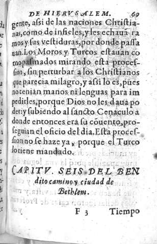 Capitv. Seis del Bendito camino y ciudad de Bethlem