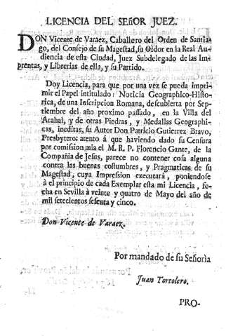 Licencia del Señor Juez