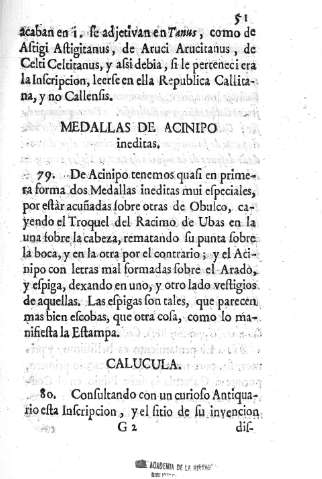 Medallas de Acinipo ineditas. Calucula