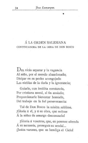Á la Orden Salesiana continuadora de la Obra de Don Bosco