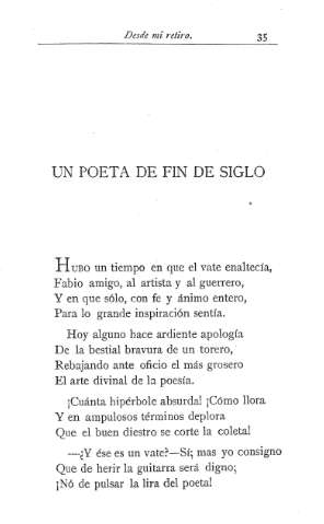 Un poeta de fin de siglo