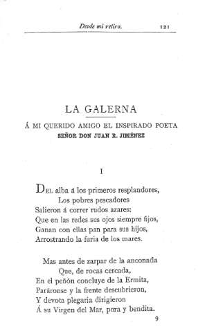 La Galerna .- Á mi querido amigo el inspirado poeta Señor Don Juan R. Jiménez 
