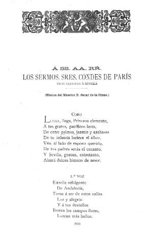 Á SS.MM. los Sermos. Sres. Condes de París