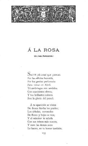 Á la rosa. (De Juan Fastenrath)
