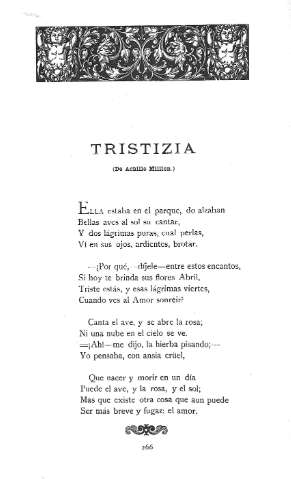 Tristizia. (De Achille Millien)
