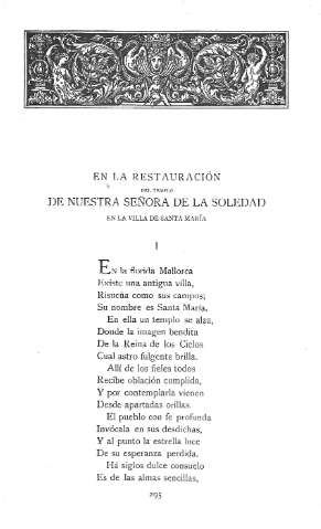 En la restauración del templo de Nuestra Señora de la Soledad en la villa de Santa María