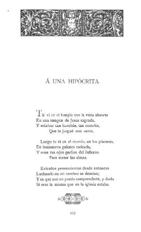 Á una hipócrita