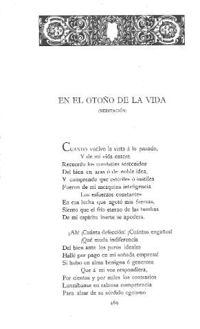 En el otoño de la vida .- (Meditación)