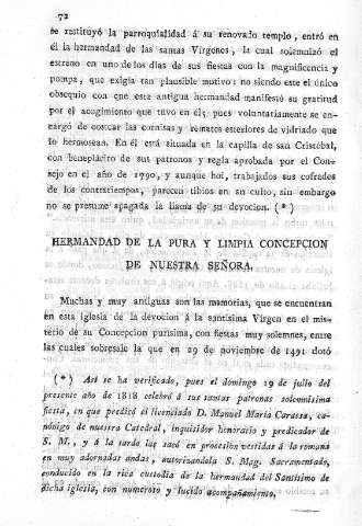 Hermandad de la Pura y Limpia Concepción de Nuestra Señora