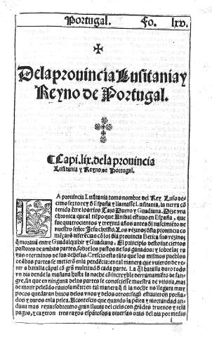 De la provincia Lusitania y Reyno de Portugal