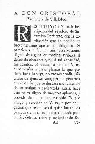 Á Don Critsóbal Zambrana de Villalobos