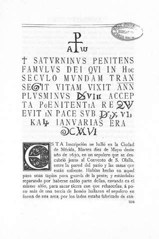 Saturninvs Penitens...