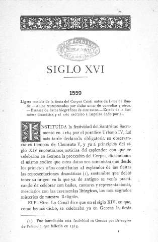 Siglo XVI. 1559