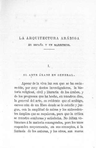 I. El arte árabe en general
