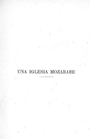 Una iglesia mozárabe