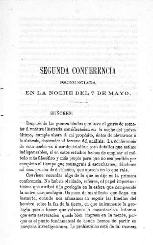 Segunda conferencia pronunciada en la noche del 7 de mayo