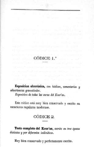 Códice 1º. Códice 2º