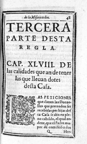 Tercera Parte desta Regla. Cap. XLVIII