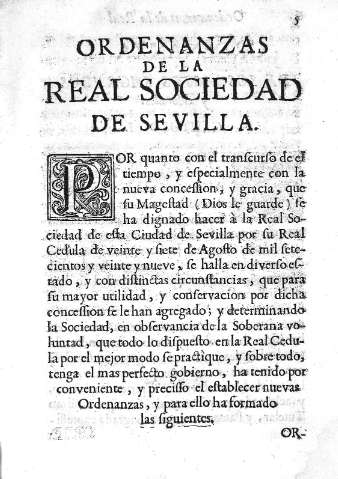 Ordenanzas de la Real Sociedad de Sevilla