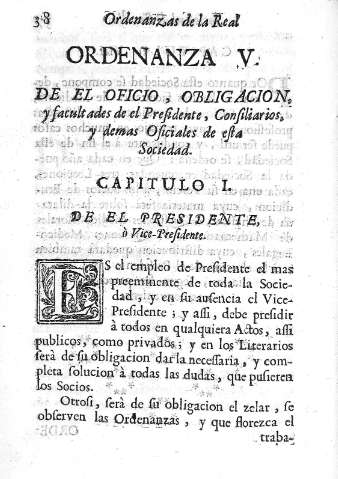 Ordenanza V.