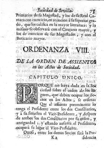 Ordenanza VIII.