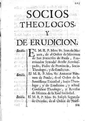 Socios Theologos y de erudición