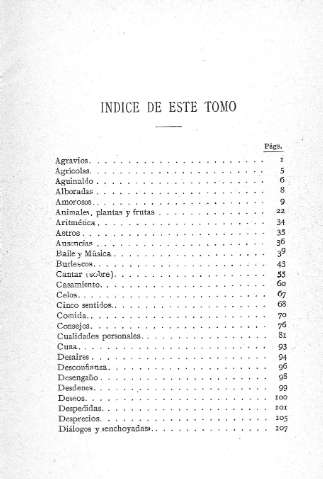 Indice de este tomo