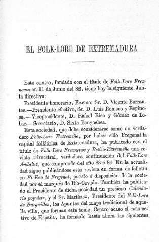 El folk-lore de Extremadura