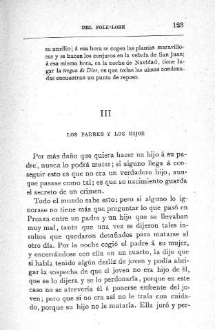 III. Los padres y los hijos