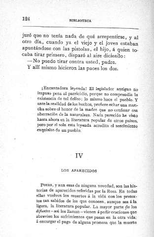 IV. Los aparecidos