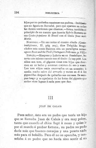 III. Juan de Calais